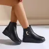 2025 Nuevas Botas de Invierno de Terciopelo Cálido para Mujer, Comercio Exterior Transfronterizo, para Mujeres de Mediana Edad y Mayores, Impermeables, Planas, Antideslizantes