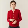 Cárdigan de Cachemira para Bebé para Mujer, Nuevo Estilo Otoño e Invierno, Cuello de Tijera, Hilo de Frijol Dorado Engrosado, Suéter de Punto Holgado, Capa Base