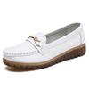 Primavera Nueva Moda Gorro con Hebilla Metálica Zapatos para Mujer, Mocasines Slip-On de Suela Plana, Zapatos Casuales y Versátiles para Madre Embarazada