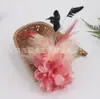 2025 Flor de Seda Xiyin Flor Artificial Fivela de Cabeça para Roupa Cor de Exportação Europeia e Americana Versátil Broche Completo Douyin 1095