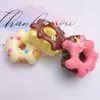 Juguete de Comida de Simulación Donut Pan de Tamaño de Bocado DIY Funda de Teléfono Pasador Goma para el Cabello Flor para Zapatos Colgante Material de Resina Lote