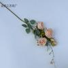 Concubina imperial de várias cabeças rosa flor de casamento simulação 5 rosas arranjo de flores de auditório decoração foto flor artificial atacado