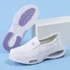 Sapatos de Enfermeira para Mulheres, com Solado Macio, Respiráveis, Confortáveis, Não Cansam os Pés, Sapatos Médicos Brancos, Confortáveis, Antiderrapantes, Sapatos Slip-On com Solado Grosso, Sapatos Brancos