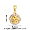 Pingente de Ouro 18K Aço Inoxidável Cruz Cobra Zircônia Colorida Pingente Joias DIY Acessórios para Roupas Fábrica de Origem