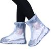 Sapatos impermeáveis de PVC com camada impermeável unissex de cano alto para viagem, espessados, antiderrapantes, à prova de chuva, atacado