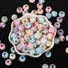 Cuentas de ojo de pez agrietadas de goma acrílica cuentas redondas coloridas cuentas para pulsera DIY accesorios para el cabello hechos a mano venta al por mayor