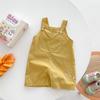 Ropa de verano para niños, estilo coreano, pantalones cortos con tirantes y cara sonriente para bebés, para niños y niñas.