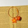 Anillo de alambre color caramelo llavero de flor pequeña accesorios diy colgante para bolsa de estudiante adornos de campana lindos crochet