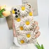 Capa de celular Samsung S25ULTRA A17 adequada para A07 margarida branca S26 capa protetora S24TPU fosco A06