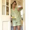 Pijama de Verano para Mujer, Tendencia 2026 Nuevo Estilo, Delgado Imitación Algodón Manga Corta, Conjunto de Ropa para el Hogar Talla Grande para Niñas