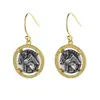 Pendientes de Estilo Étnico Vintage Joyería para Oreja Sentido Avanzado Personalidad de Nicho Grifo Griego Antiguo Moneda Antigua Gancho para Oreja Transfronterizo Pendiente Colgante
