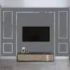 Tira decorativa acrílica estéreo para espejo de pared, pegatinas para sala de estar, dormitorio, TV, fondo, pegatinas de espejo de pared, impermeables, autoadhesivas