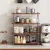 Estante de almacenamiento multifuncional estilo retro para sala de estar, portavasos, especiero de cocina, organizador de cosméticos, alto valor estético