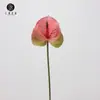 Directo de fábrica PU tacto amor rojo palma flor artificial palma verde flor de casa flor de paisajismo arreglo floral una grulla flamenca palma individual