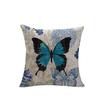 Funda de almohada Retro Mariposa Literaria para Sofá Ventana Abuhardillada Funda de Cojín Girasol Azul Funda de Almohada Decoración del Hogar