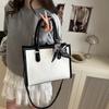 Bolso de Mano de Moda con Patrón de Piel de Serpiente en Contraste para Mujer Primavera 2025 Nuevo Bolso Tote para Viajar Bolso Cruzado de Moda