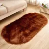 Alfombra Creativa para el Hogar Transfronteriza de Lana Sintética, Tapete de Piso para Sala de Estar, Sofá, Calentador de Pies, Tapete Antideslizante para Dormitorio, Estilo Americano