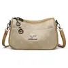 Bolsas Femininas Transfronteiriças 2026 Nova Versátil para Meia-Idade e Idosos Bolsa de Ombro Única Bolsa para Mãe Presente Bolsa Transversal Bolsa Feminina
