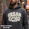 Moletom estilo americano transfronteiriço com logo estampado, uniforme de equipe, moletom com capuz DIY de manga longa, folgado e grosso, adequado para o outono