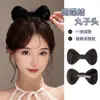 Moño de Cabello con Lazo, Pinza para Cabello de Doble Moño, Cabello Sintético, Estilo de Chica Energética, Moño de Cabello Perezoso, Pinza de Cocodrilo