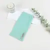 Bolsa de óculos em veludo verde menta com fecho de cordão, bolsa para óculos de sol resistente a arranhões com logotipo tecido personalizado