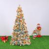 Árbol de Navidad con Luces, Árbol Flocado Plegable y Expandible, Juego de Decoración para Árbol de Navidad para el Hogar, Árbol de Navidad Expandible