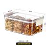 Caja de Empaque de Té Tarro Granos Caja de Almacenamiento de Cocina Tarro de Plástico Transparente de Grado Alimenticio Tarro de Almacenamiento para Snacks Productos Secos