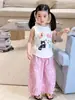 Roupas Infantis Weimu Colete para Meninas Estilo Verão Fino 2026 Novo Casual Desenho Animado Roupas Infantis Menininha Classe A Bebê