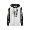 Animación de Comercio Exterior ATTACK ON TITAN Gigante de Ataque Sudadera con Capucha Estampada Color de Contraste para Parejas Holgada
