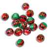 Cuentas de Estrella de Cinco Puntas Impresas Navideñas Transfronterizas Cinturón de Papá Noel Pulsera DIY con Cuentas Llavero Accesorios de Joyería
