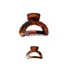 Clipes de Cabelo Semicirculares 4cm+2.5cm Simples Transfronteiriços para Franja Conjunto Versátil de Clipes de Cabelo em Tons Terrosos para Mulheres