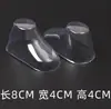 Material hecho a mano bebé bebé calcetines de lana de ganchillo zapatos para niños pequeños plástico transparente estilo modelo de zapatos de PVC molde para pie