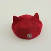 Gorro Informal Sencillo para Bebé Niño Venta al por Mayor Sombrero Octogonal Personalizado con Letra Europeo y Americano Boina de Pana Infantil Otoño