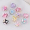 Lindo Genial Mi Sanrio Dibujo Animado Animal Cerámica Blanda Bola de Diamante Agujero Recto Cuentas DIY Llavero para Teléfono Móvil Accesorios de Collar