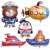 Capitán Harry Submarino de Yates Barco Globo Vehículo Acuático Globo de Película de Aluminio Globo de Dibujos Animados Venta al por Mayor