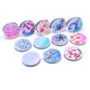 Espejo portátil para chica con arena movediza espejo de maquillaje redondo patrón personalizable espejo de volteo con arena movediza celebridad de internet de mano de bolsillo espejo pequeño