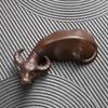Ornamentos de Pet de Chá Búfalo D'água Pequeno de Argila Roxa, Conjunto de Chá Kung Fu de Arte do Chá, Brinquedo de Chá, Boi Torcido Que Gira o Mundo, Acessório de Bandeja de Chá, Pode Ser Criado, Feito à Mão