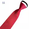 Venta al por mayor del fabricante Corbatas Rojas con Cremallera para Hombres y Mujeres, Vestimenta Formal de Negocios para Novio, Boda Estilo Coreano Corbata Rayada Perezosa Sin Corbata