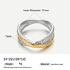 Taina acero titanio ins nicho simple Joker anillo tejido de cuerda de cáñamo diseño de alto nivel joyería chapada en oro venta al por mayor