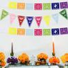 Bandera de decoración para fiesta mexicana, bandera triangular hueca no tejida, diseño de ambiente para el 5 de mayo, Día de los Muertos, bandera colorida