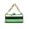 Moda bolso cilíndrico de espejo acrílico nueva cadena bolso para labiales color caramelo elegante bolso de noche bandolera tipo caja
