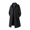Gabardina de longitud media para hombre para primavera y otoño con cuello de solapa, holgada y casual, versátil y moderna, estiliza y es elegante