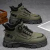 Zapatos de Trabajo para Hombre Primavera y Otoño 2025 Nuevos Transpirables Ropa de Trabajo para Obra Zapatos de Seguridad Martin Zapatos de Hombre de Moda Comercio Exterior Transfronterizo