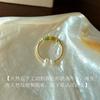 Anillo de perla de conejo 2022, nueva moda, anillo de explosiones de celebridades de Hepburn Wind Net, diseño de nicho femenino, sentido avanzado