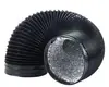 Tubo Composto de Alumínio Preto e PVC Espessado para Exaustão de Coifa, Tubo de Fumaça, Duto de Ventilação, Mangueira Flexível Telescópica Estendida