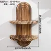 Estante de Pared de Madera Maciza Ovalado con Rosca Creativo para Almacenamiento, Artesanía de Madera, Decoración para Sala de Estar del Hogar