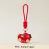 Año del Caballo Cuero Zodiaco Caballo Animal de Año Nuevo Mochila Colgante Llavero Muñeca Bolso Colgante Llavero Regalo