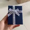 Caja de regalo de joyería de alta gama, caja de embalaje para joyería, caja de regalo de terciopelo negro, exquisito moño, popular caja de almacenamiento