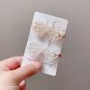 Coreano Elegante Perla Hueco Mariposa Horquilla Clip Lateral Femenino Elegante Clip Pico de Pato Tocado Simple Horquilla Lateral