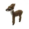 Simulación Ciervo Sika Hogar Pequeños Adornos Peluche Ciervo Blanco Ciervo de Navidad Muñeco Modelo Animal Alce Decoraciones Festivas